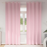 Firany blackout z kółkami 2 pcs Dziecięcy róż 260 x 140 cm