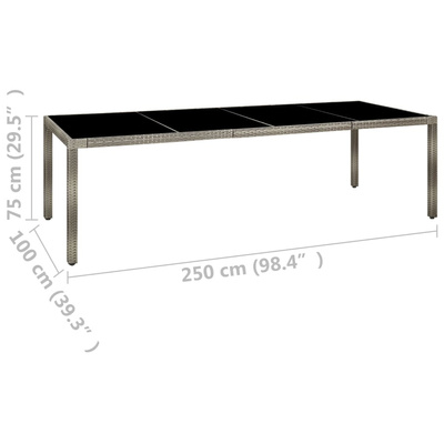 9-cz. zestaw mebli ogrodowych z poduszkami, rattan PE, szary