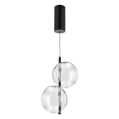 Lampa wisząca Playa kula podwójna szklana transparentna LED 10W 3000K