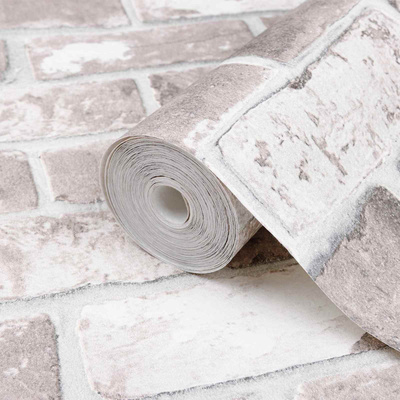 Tapeta 3D Solid Paski Cegła 10 x 0,53 m Tkanina nienałożona