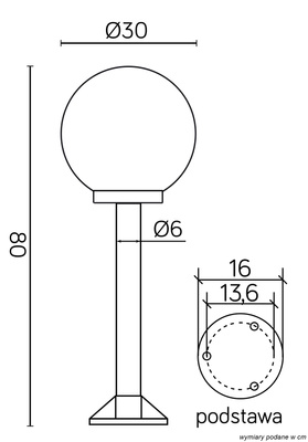 Lampa ogrodowa stojąca K 5002/3/K 300