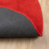 vidaXL Dywan OVIEDO z krótkim włosiem, czerwony, Ø 80 cm