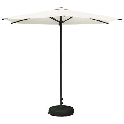 Parasol ogrodowy z podstawą 270 x 270 cm Poliester Prostokątny