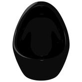 vidaXL Pisuar wiszący z zaworem spłukującym, ceramiczny, czarny