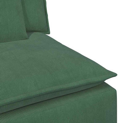 Modułowy podłokietnik sofy modułowej z poduszkami ciemnozielona 100 cm
