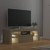 vidaXL Szafka pod TV z oświetleniem LED, dąb sonoma, 120x35x40 cm wariant 4