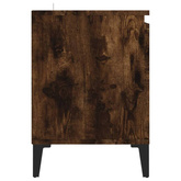 vidaXL Szafka pod TV, metalowe nóżki, przydymiony dąb, 103,5x35x50 cm