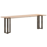 Nogi do stołu konsolowego w kształcie litery T 2 szt. Czarne 38x25x(72-73) cm Stal