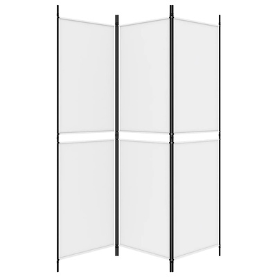 Parawan 3-panelowy, biały, 150 x 180 cm, tkanina