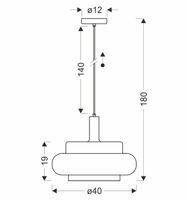 Lampa wisząca Brizi szklana czarna z dymionym kloszem do jadalni nad stół