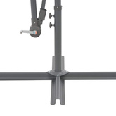 vidaXL Parasol wiszący z aluminiowym słupkiem, bordowy, 300 cm