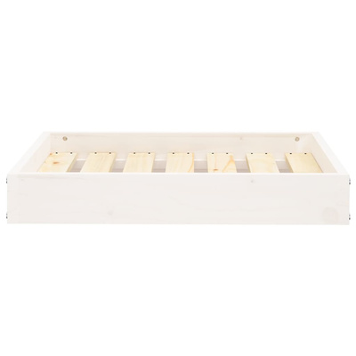 vidaXL Legowisko dla psa, białe, 61,5x49x9 cm, lite drewno sosnowe