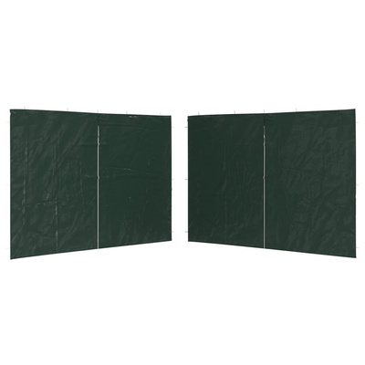 Ścianki boczne namiotu, 2 szt., z suwakiem, PE, zielone