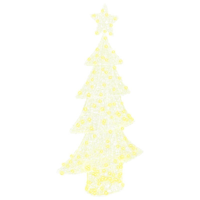 Choinka z 160 diodami LED Ciepła biel 150 cm Akryl