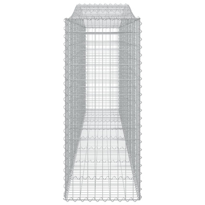 Kosze gabionowe, 8 szt, 400x50x120/140 cm, galwanizowane żelazo