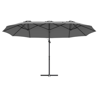 Parasol plażowy Antracyt 372 x 198 x 243 cm