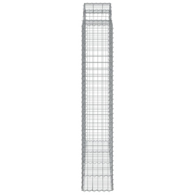 Łukowaty kosz gabionowy 200x50x220/240 cm, galwanizowane żelazo