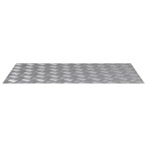 Stopień Prostokątny 4 pcs Srebrny 80 x 50 cm Aluminium