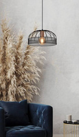 Lampa wisząca czarna metalowa regulowana 40W E27 Levi 31-78469