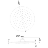 Deszczownica okrągła musta, czarna SC-D1-075-S Invena