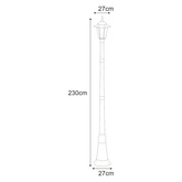 ogrodowa stojąca K-7064A/1 CZARNY/ZŁOTY z serii STANDARD Lampa