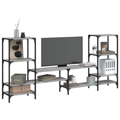 vidaXL Szafka pod TV, szary dąb sonoma, 206,5x28,5x95 cm