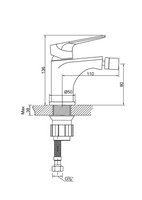 Bateria bidetowa Dokos chrom Invena