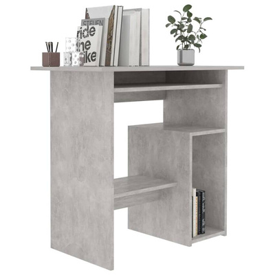 vidaXL Biurko, betonowa szarość, 80x45x74 cm, materiał drewnopochodny