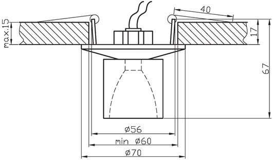 Oprawa stropowa Candellux G4 stała kryształ satyna nikiel 20 W