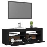 vidaXL Szafka pod TV z oświetleniem LED, czarna, 120x35x40 cm