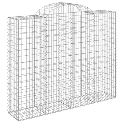 Kosze gabionowe, 15 szt, 200x50x160/180cm, galwanizowane żelazo