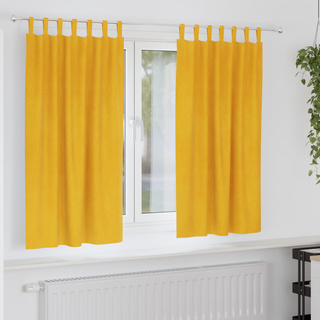 Zasłony zaciemniające 2 pcs Musztardowy Żółty 140 x 175 cm