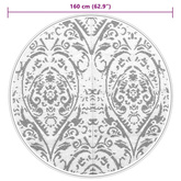 vidaXL Dywan na zewnątrz, pomarańczowo-biały, Ø160 cm, PP