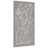 Ogrodowa dekoracja ścienna, 105x55 cm, stal kortenowska, liście