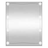 vidaXL Lustro ścienne z LED, 50x60 cm, szklane, prostokątne