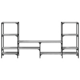 vidaXL Szafka pod TV, szary dąb sonoma, 206,5x28,5x95 cm