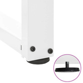 Nogi do stołu jadalnego w kształcie litery T 2 szt. Białe 50x35x(72-73) cm Stal