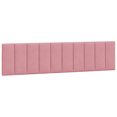 Poduszka na wezgłowie, Hanko, różowa, 200 cm, aksamitna