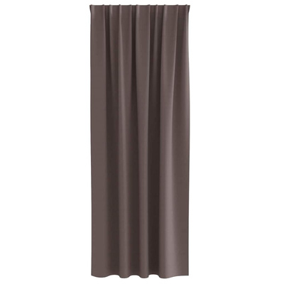 Firany blackout z kółkami 2 pcs Ciemny brąz 260 x 140 cm