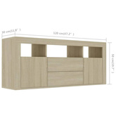 vidaXL Szafka pod TV, dąb sonoma, 120x30x50cm, materiał drewnopochodny
