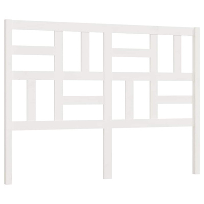 Wezgłowie łóżka, białe, 126x4x104 cm, lite drewno sosnowe