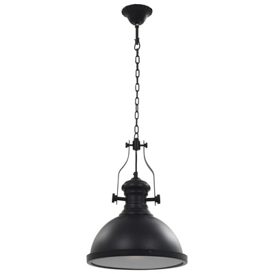 Lampa sufitowa, czarna, okrągła, E27