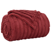 Koce narzutowe 6 pcs Bordeaux Czerwony 200 x 150 cm Polar