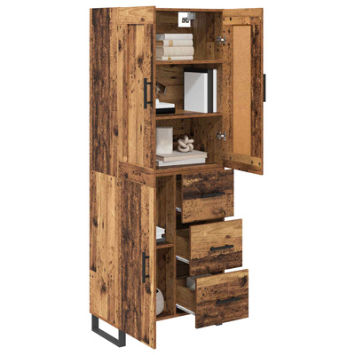 Highboard 2 szt. Stare drewno 69,5 x 34 x 180 cm