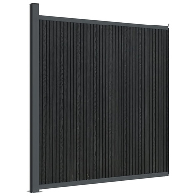 Panel ogrodzeniowy, szary, 173x186 cm, WPC
