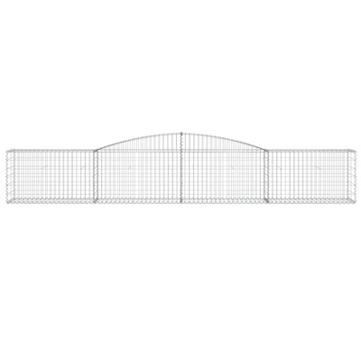 Kosze gabionowe, 25 szt, 400x50x60/80 cm, galwanizowane żelazo