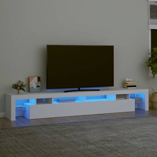 vidaXL Szafka pod TV z oświetleniem LED, biała, 260x36,5x40 cm model standard