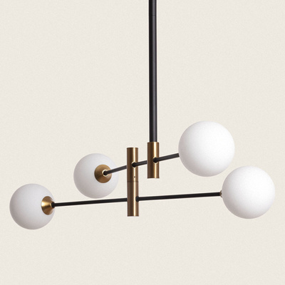 Lampa Wisząca nowoczesna 4xG9 Szklane mleczne kule Abruzzo Horhe