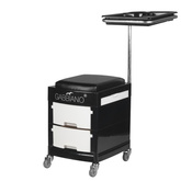 Pomocnik - taboret do pedicure 16 plus czarny/biały 125885