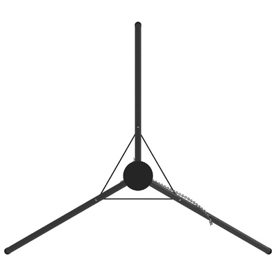 Tripod na ognisko 2 pcs Czarny Stal